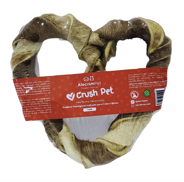 Mordedor Natural Pele Bovina Enrolada Crush Pet - Alecrim - 593964