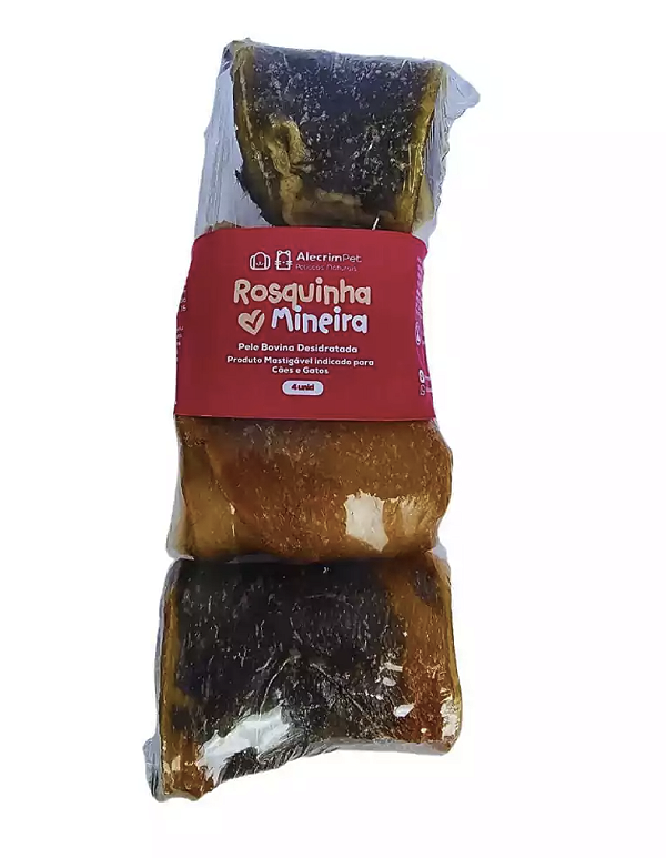Mordedor Natural Rosquinha Mineira Pele Bovina Desidratada 4un - Alecrim - 229055