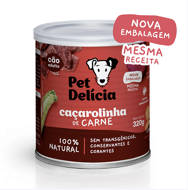 Comida Úmida Caçarolinha de Carne 320g - Pet Delícia - 54747