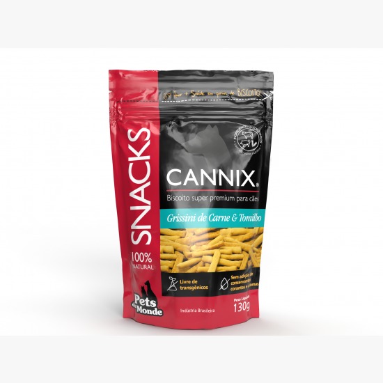 Petisco Grissini de Carne e Tomilho 130g - Cannix - 48437