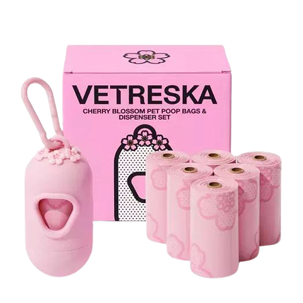 Dispenser Cata Caca + 7 rolos Aroma de Flor de Cerejeira - Vetreska - 130642