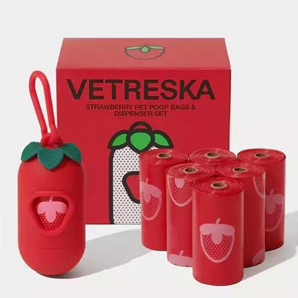 Dispenser Cata Caca + 7 rolos Aroma Moranguinho - Vetreska - 861156