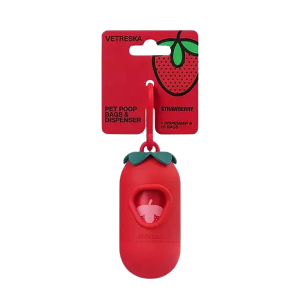 Dispenser Cata Caca + 1 rolo Aroma Moranguinho - Vetreska - 653731
