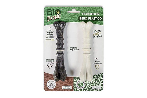 Kit Mordedor P - Fibra Madeira e Cana - Mordida Extra Forte e Forte - Biobone - 882184