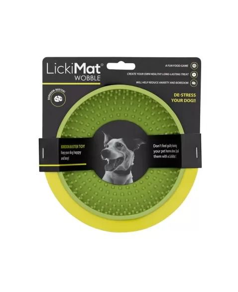 Tapete de Lamber e Comedouro Verde - LickiMat Wobble - 440215