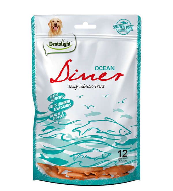 Petisco Natural Ocean Diner Hipoalergênico Sabor Salmão - Dentalight - 717752