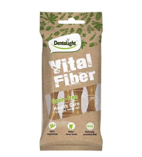 Petisco Escova Vegetariana Vital Fiber Tamanho M - Dentalight - 723826