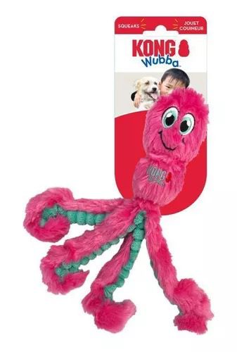 Pelúcia Wubba Octopus Polvo Rosa - Kong - 301260