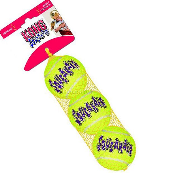 Bola de Tenis c/apito 3 un 6cm M - Kong - 623807