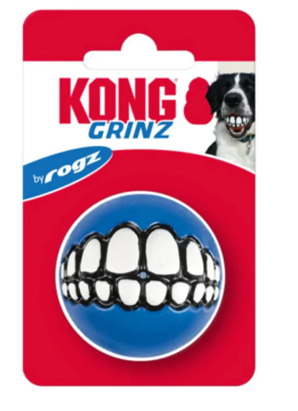 Bola Grinz de Sorriso Recheável Azul P - Kong - 556201