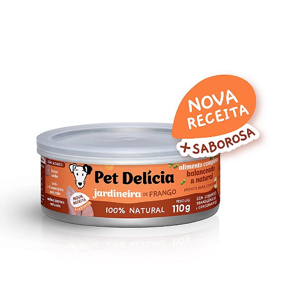 Comida Úmida Jardineira de Frango 110g - Pet Delícia - 972744