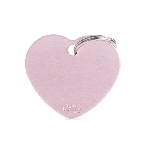 Plaquinha de Identificação Coração Rosa - MyFamily - 243076