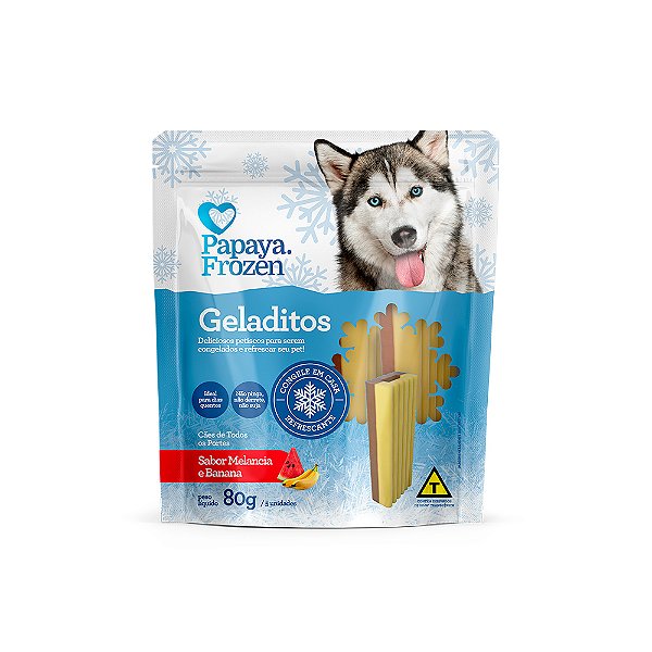 Petisco Geladitos Sabor Melancia e Banana 80g - Papaya - 617614