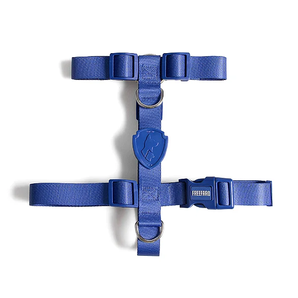 Conjunto Peitoral H + Guia 1,2m Azul - FreeFaro