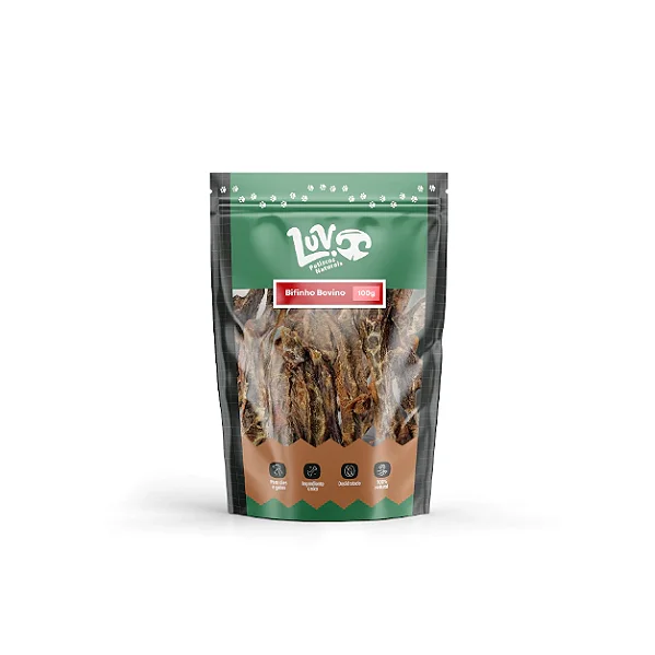 Petisco para Cães Bifinho Bovino 100g - Luv - 163467