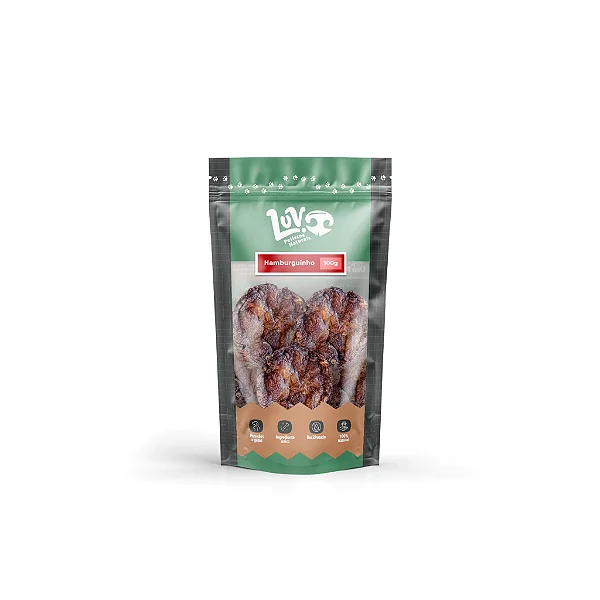 Petisco para Cães Hamburguinho Carne Bovina 100g - Luv - 955196