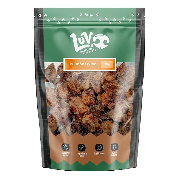 Petisco Pulmão Ovino 80g - LUV - 738679