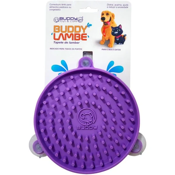 Comedouro Lento Lambe C/Ventosa Pinos Roxo - Buddy Toys - 482287