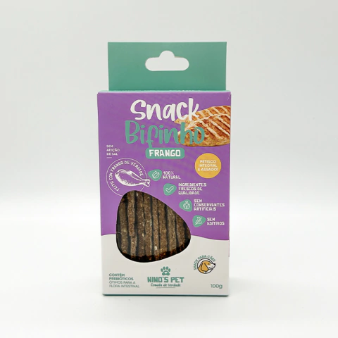 Petisco Bifinho Natural de Frango 100g - Nino´s Pet - 922386
