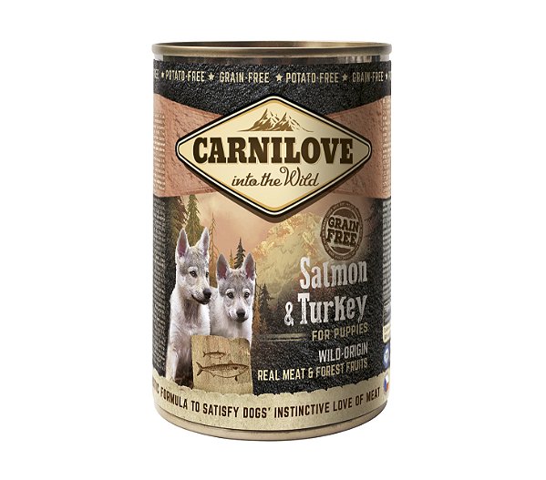 Comida Úmida Filhotes Salmão e Peru 400g - Carnilove - 952424