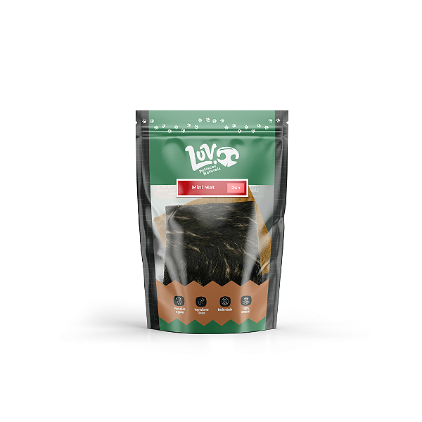 Mordedor Natural para Cães Mini Mat Pele Bovina 2un - Luv - 989118