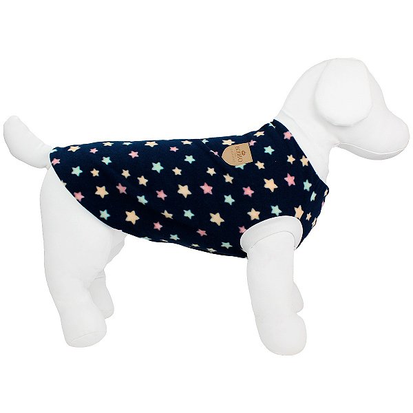 Blusa Soft Estrelas Azul Marinho Maxi - Bonito pra Cachorro - 615925