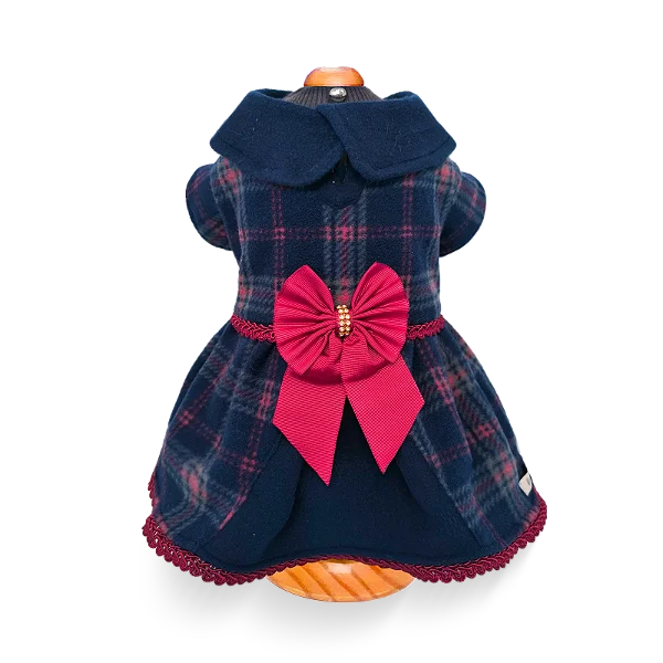 Vestido Microsoft Tartan Azul Marinho - Beepet - 202704