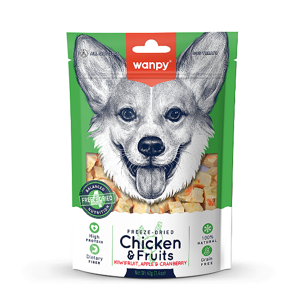 Petisco Frango e Frutas Freeze-Dried 40g - Wanpy - 919737