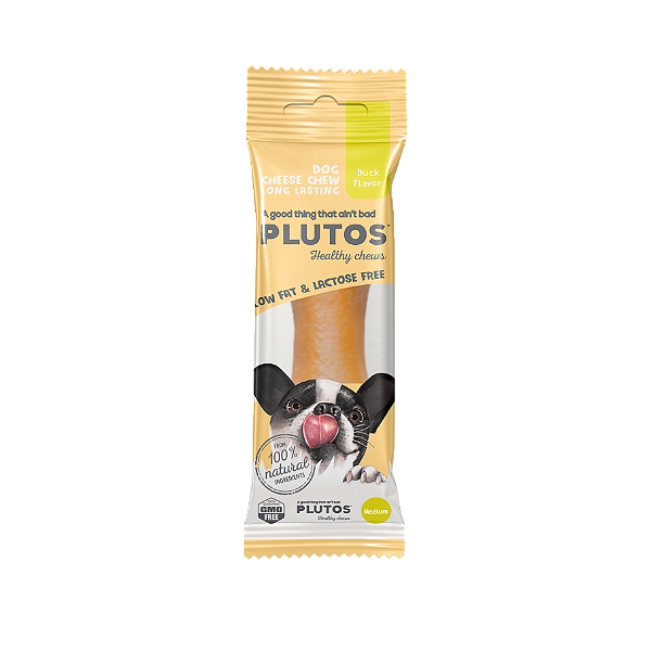 Mordedor Natural Queijo e Pato Médio 60g - Plutos - 576939
