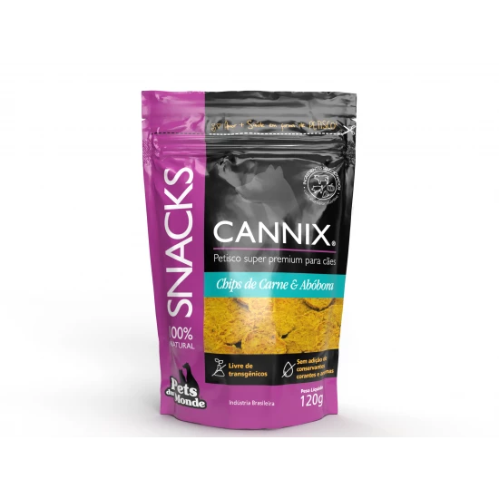 Petisco Chips de Carne com Abóbora 120g - Cannix - 787691