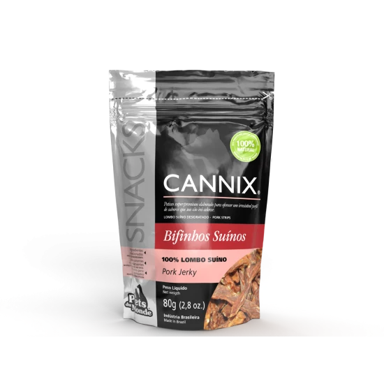 Petisco para Cachorro Bifinho de Lombo Suíno 80g - Cannix - 48429