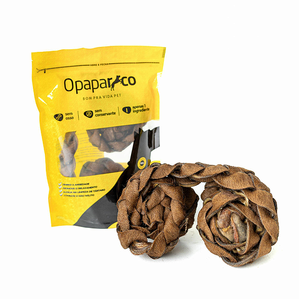 Mordedor Natural Bolinha de Pele Bovina CãoBeat 2Un - O Paparico - 267473