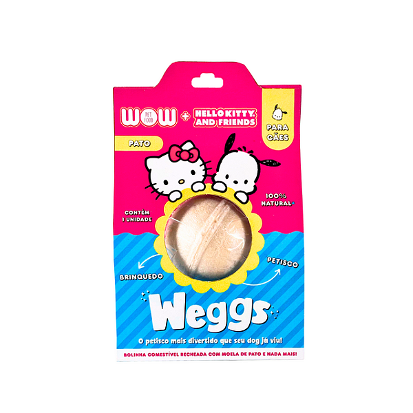 Petisco Natural para Cachorro Weegs Bolinha Recheada com Pato - Wow - 126102