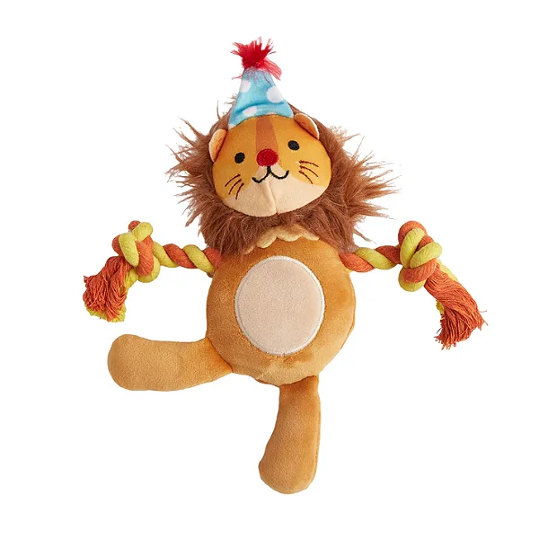 Brinquedo Pelúcia Leão com Corda e Apito - Fofos - DCF18881