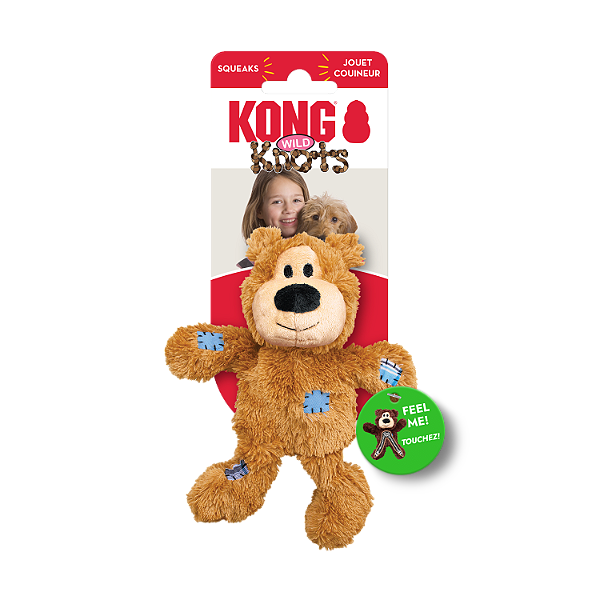 Brinquedo Pelúcia Urso Knots com Corda Interna - Kong