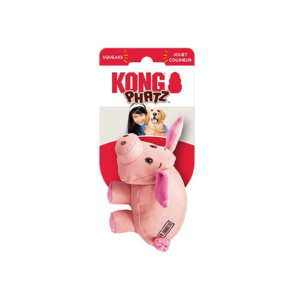 Brinquedo Pelúcia Texturizada Reforçada com Apito de Som Baixo Porco - Kong