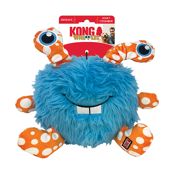Brinquedo Pelúcia Jumbo Whipples Laranja com Apito 20cm - Kong