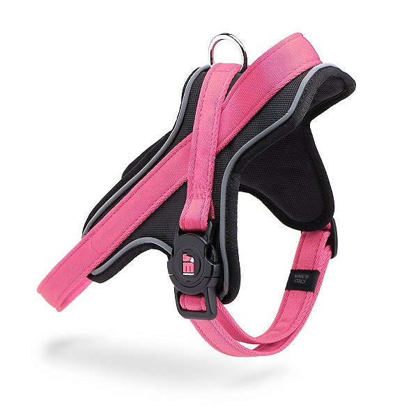 Peitoral para Cães em Y Rosa Neon Memopet M - My Family