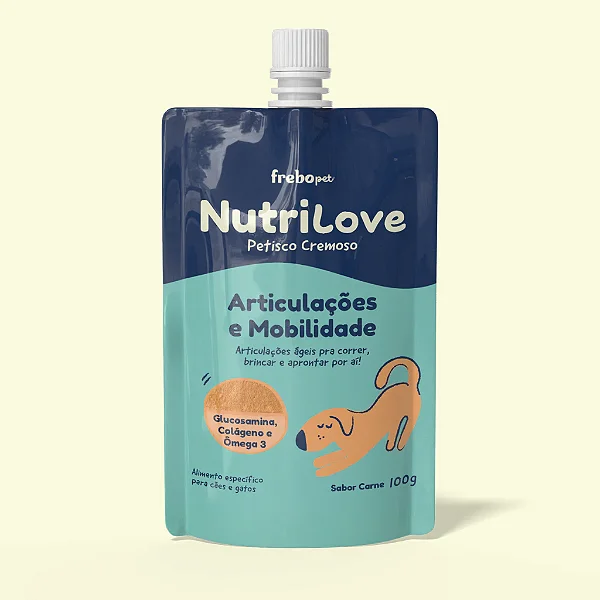 Petisco Cremoso Funcional Articulações e Mobilidade NutriLove 100g - FreboPet