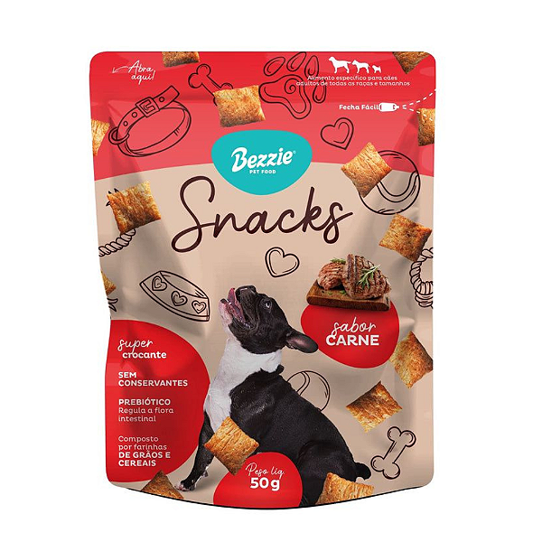 Petisco Crocante de Carne 50g - Bezzie