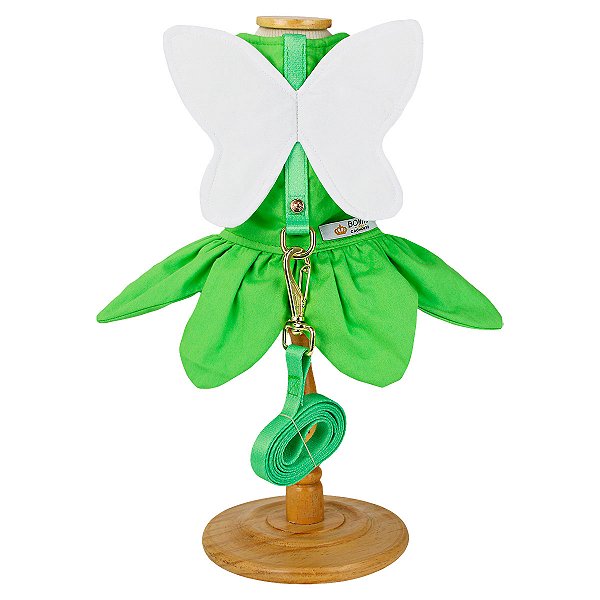 Vestido Peitoral de Fada com Guia para Cachorro - Bonito pra Cachorro