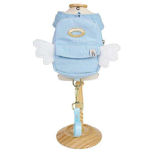 Colete Peitoral Mochila Anjinho com Guia - Bonito pra Cachorro
