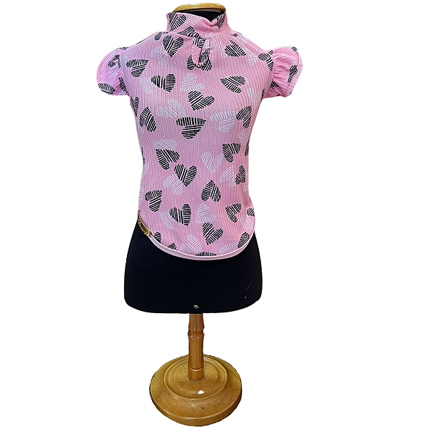 Roupa para Cachorro Blusa Rosa de Corações - Pink & Fanny