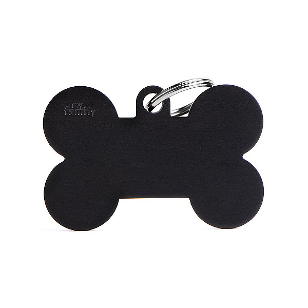 Plaquinha de Identificação Osso de Alumínio - MyFamily