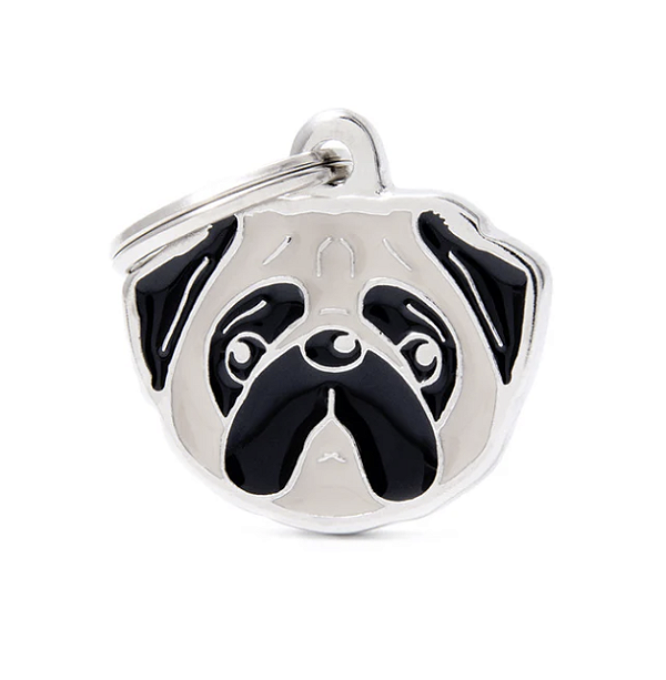 Plaquinha de Identificação Raça Pug - MyFamily