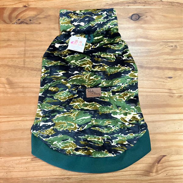 Blusa para Cachorro Microsoft Camuflada Verde - Pink & Fanny