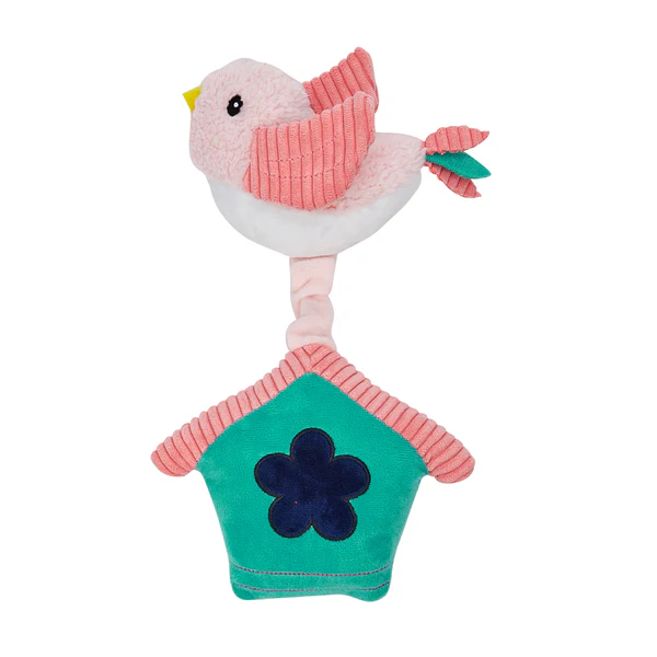 Brinquedo Casinha com Passarinho de Pelúcia para Cachorro - Fofos