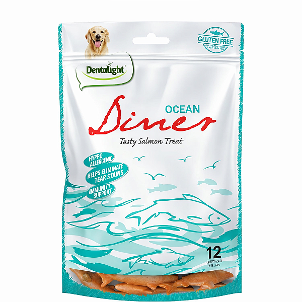 Petisco Hipoalergênico para Cachorro com Salmão Ocean Diner Dentalight – Pele Saudável e Imunidade