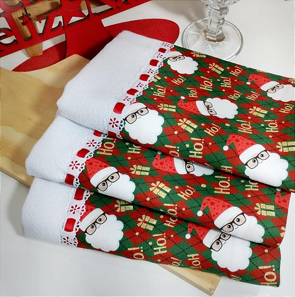 Pano de prato hohoho - fundo escocês