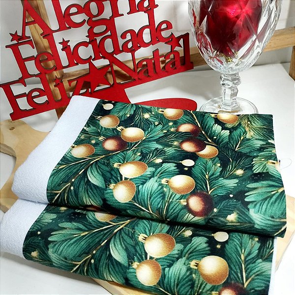 Pano de prato Natalino - Natal encantado Minimalista